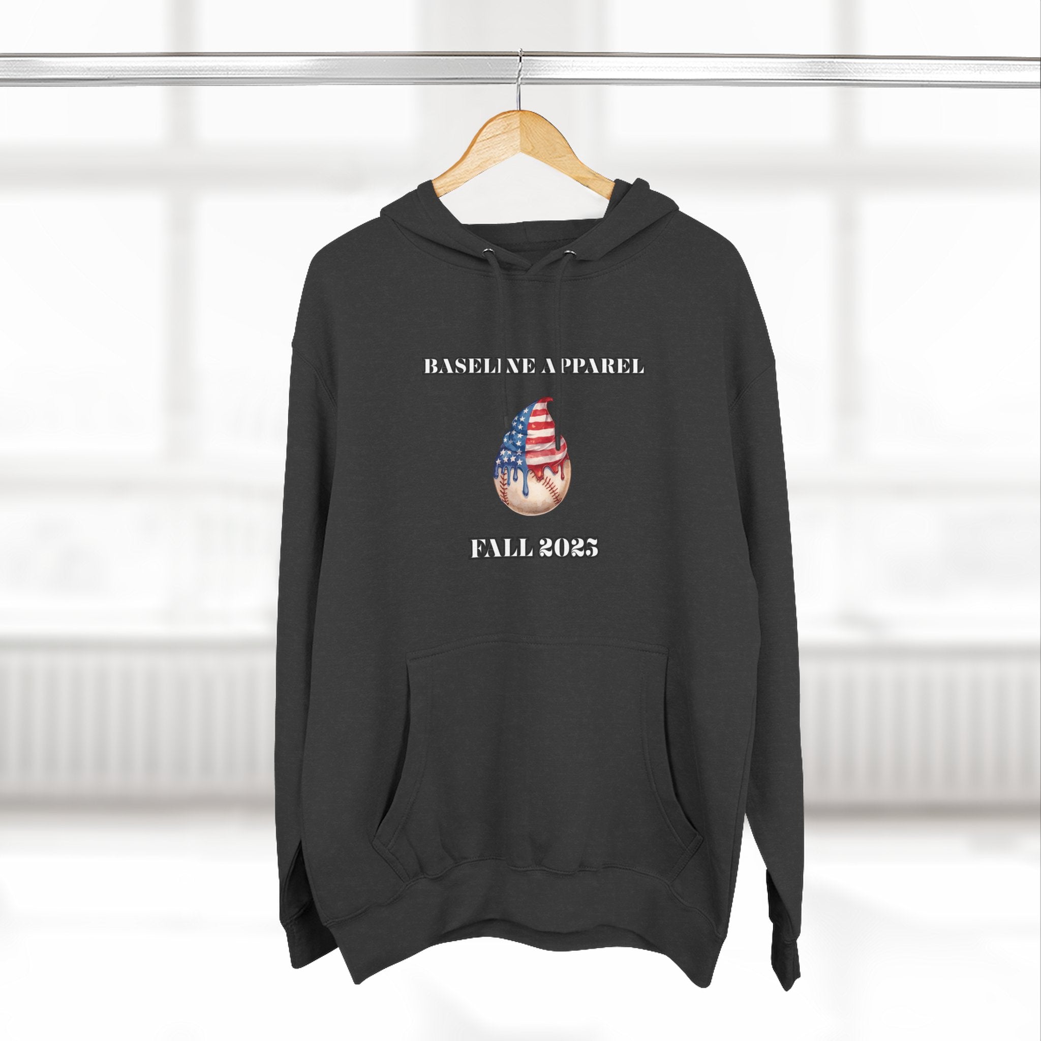 Ice Cream Baseball Adult Fleece Hoodie