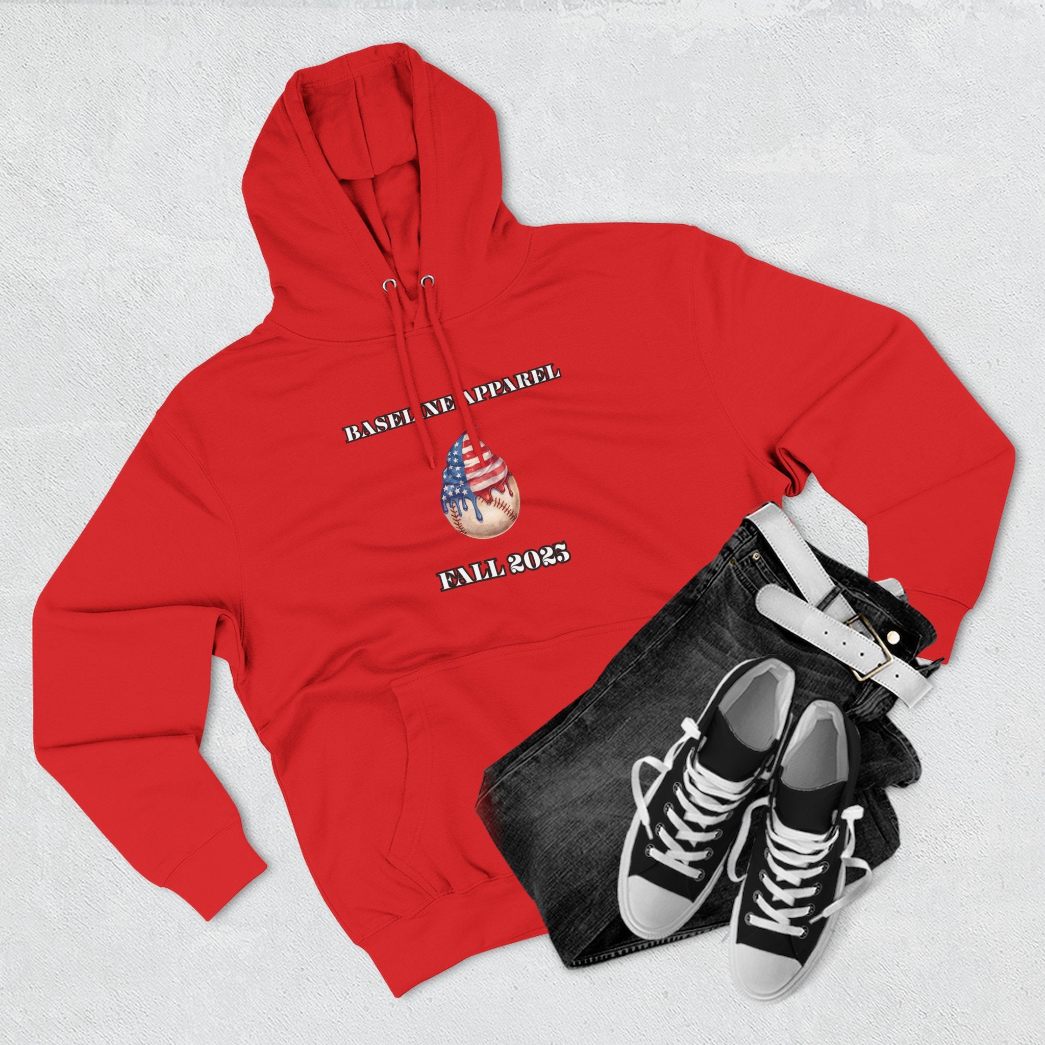 Ice Cream Baseball Adult Fleece Hoodie