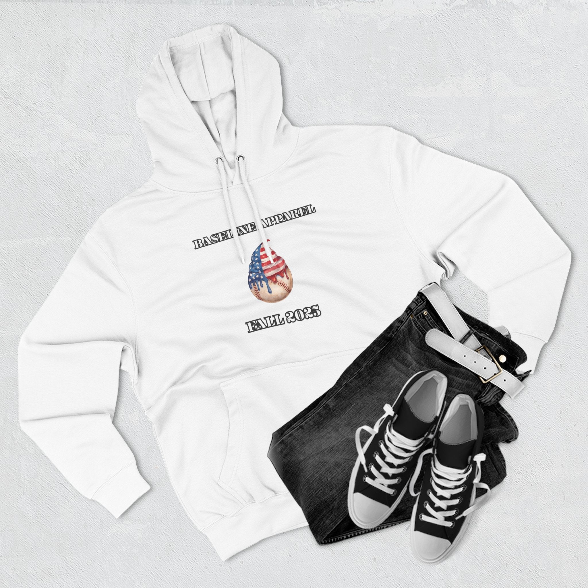 Ice Cream Baseball Adult Fleece Hoodie