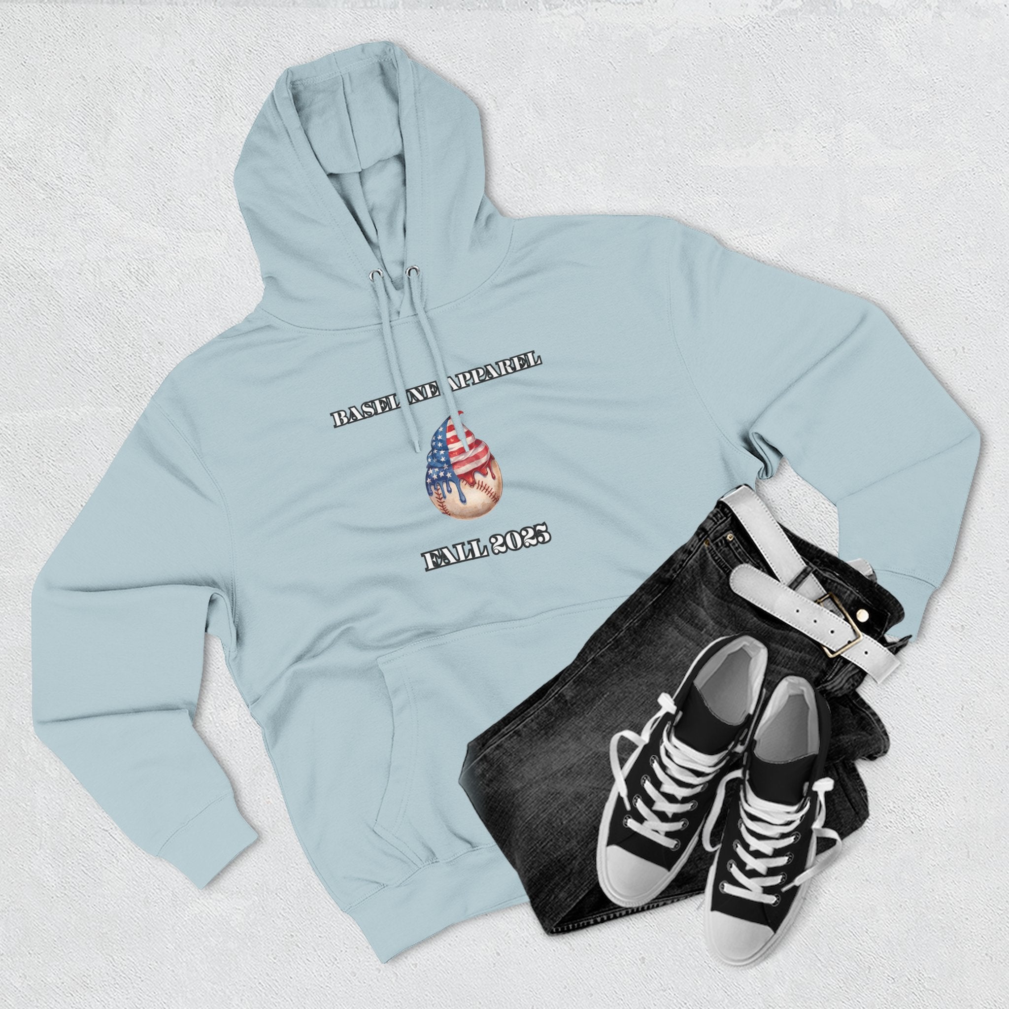 Ice Cream Baseball Adult Fleece Hoodie