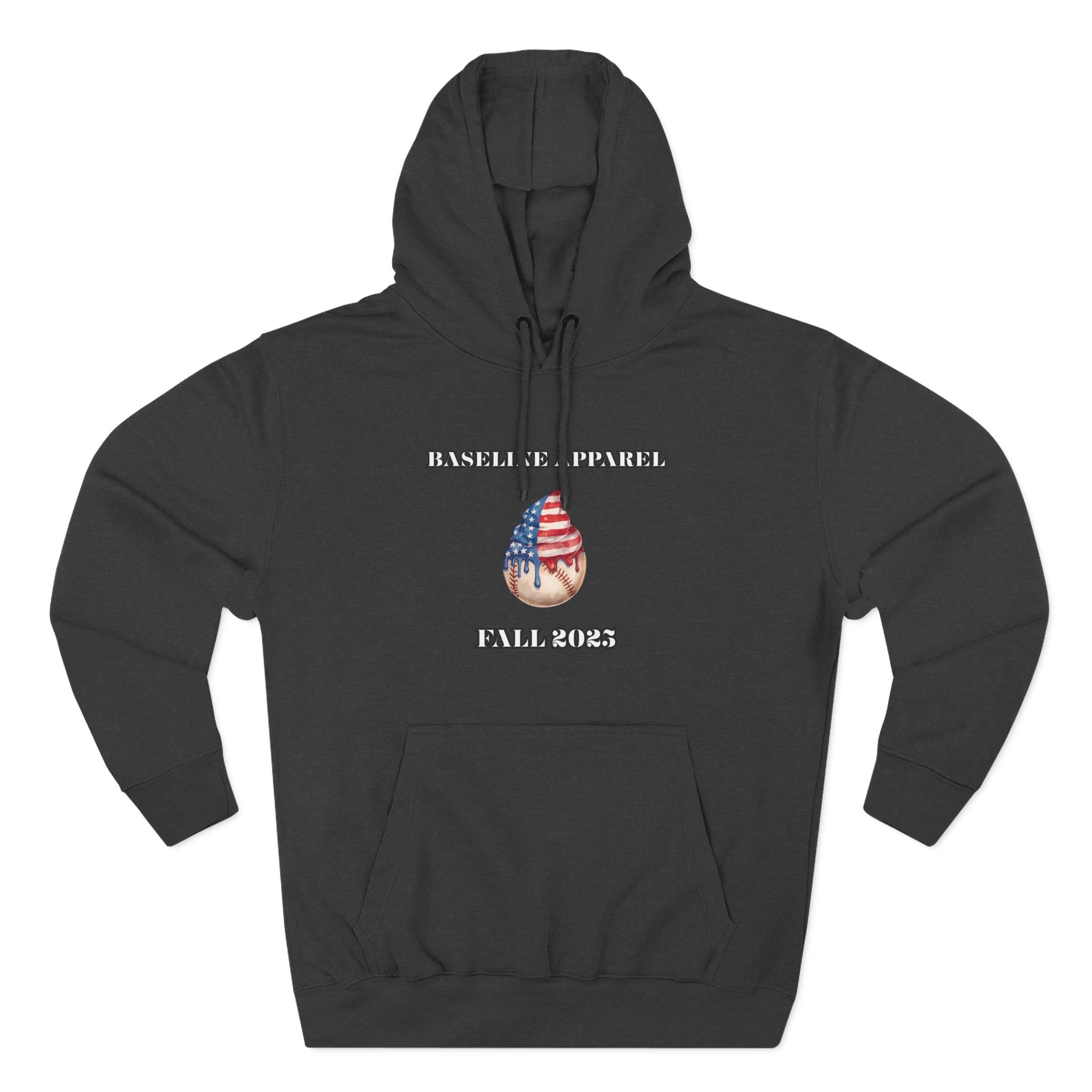 Ice Cream Baseball Adult Fleece Hoodie