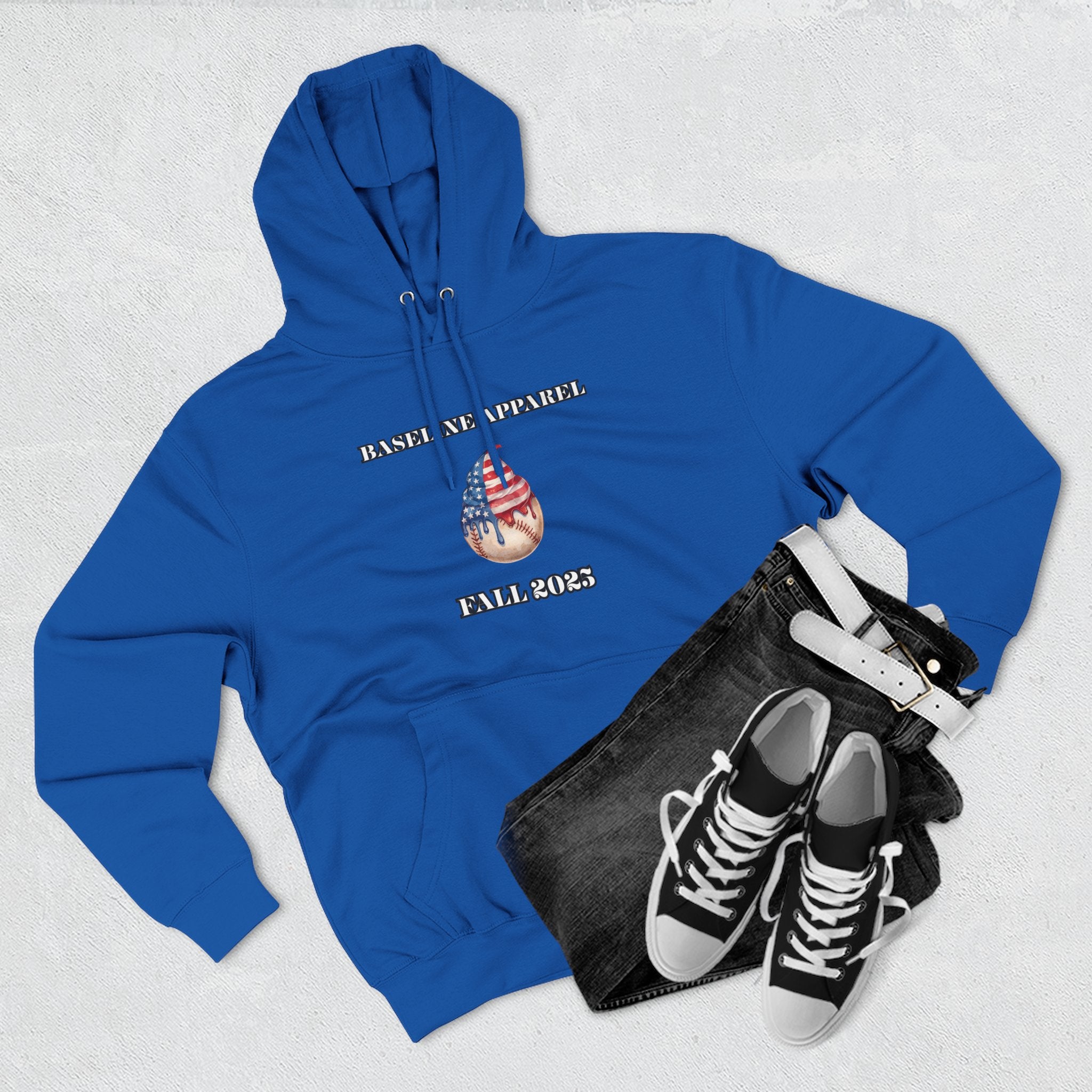 Ice Cream Baseball Adult Fleece Hoodie