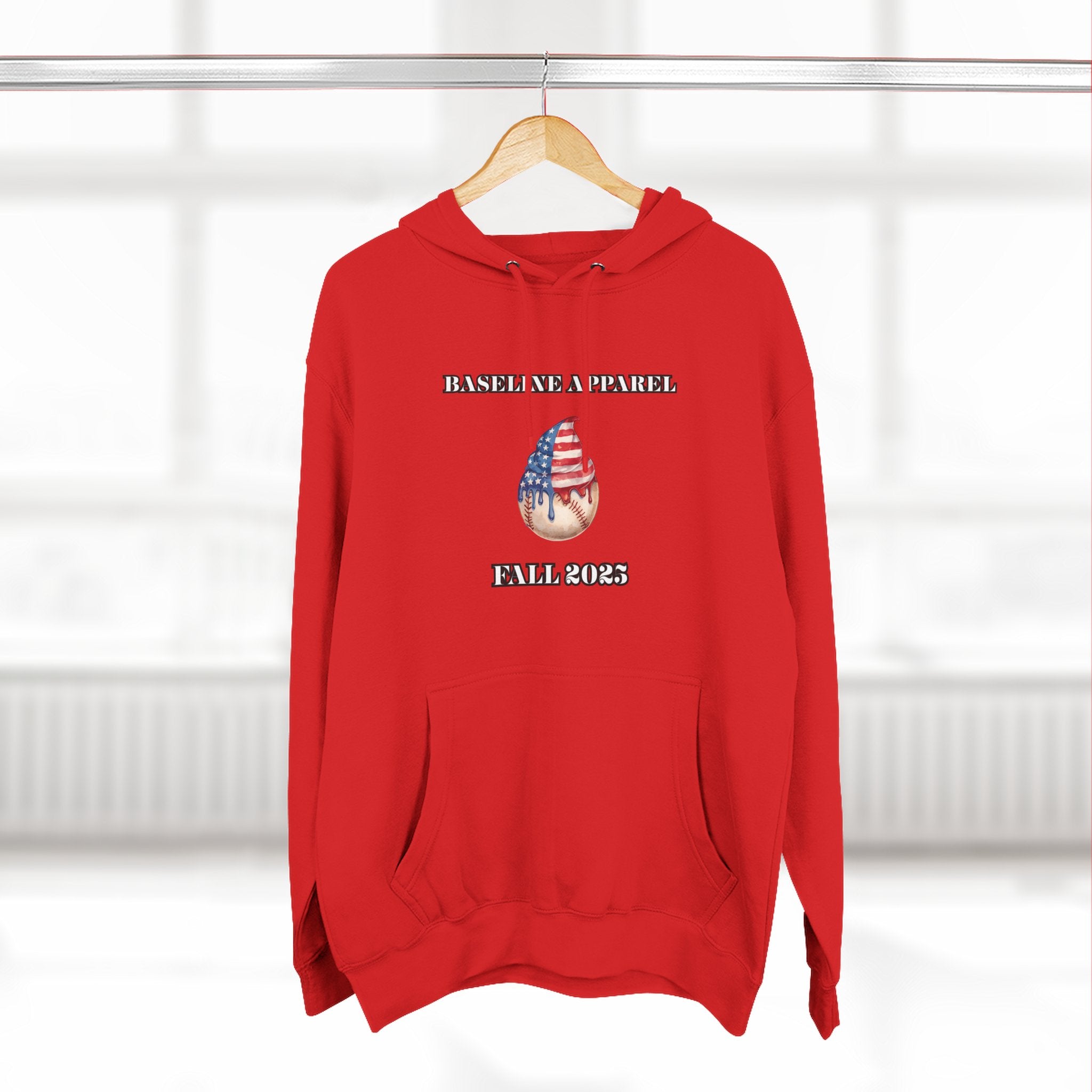 Ice Cream Baseball Adult Fleece Hoodie