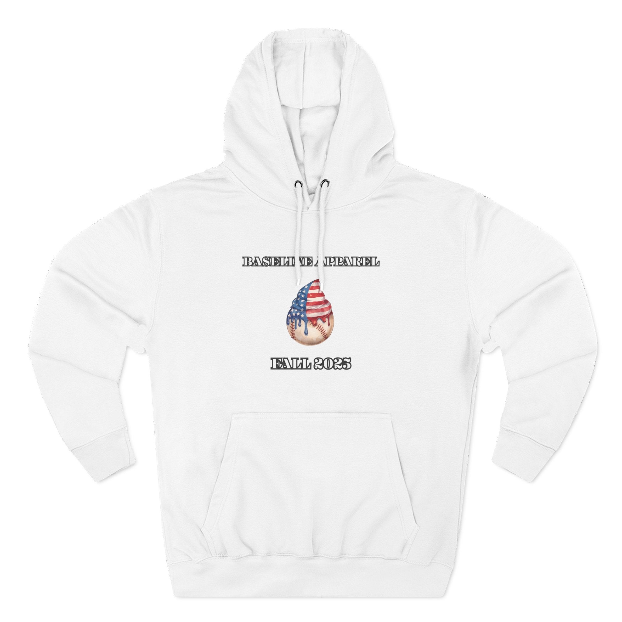 Ice Cream Baseball Adult Fleece Hoodie