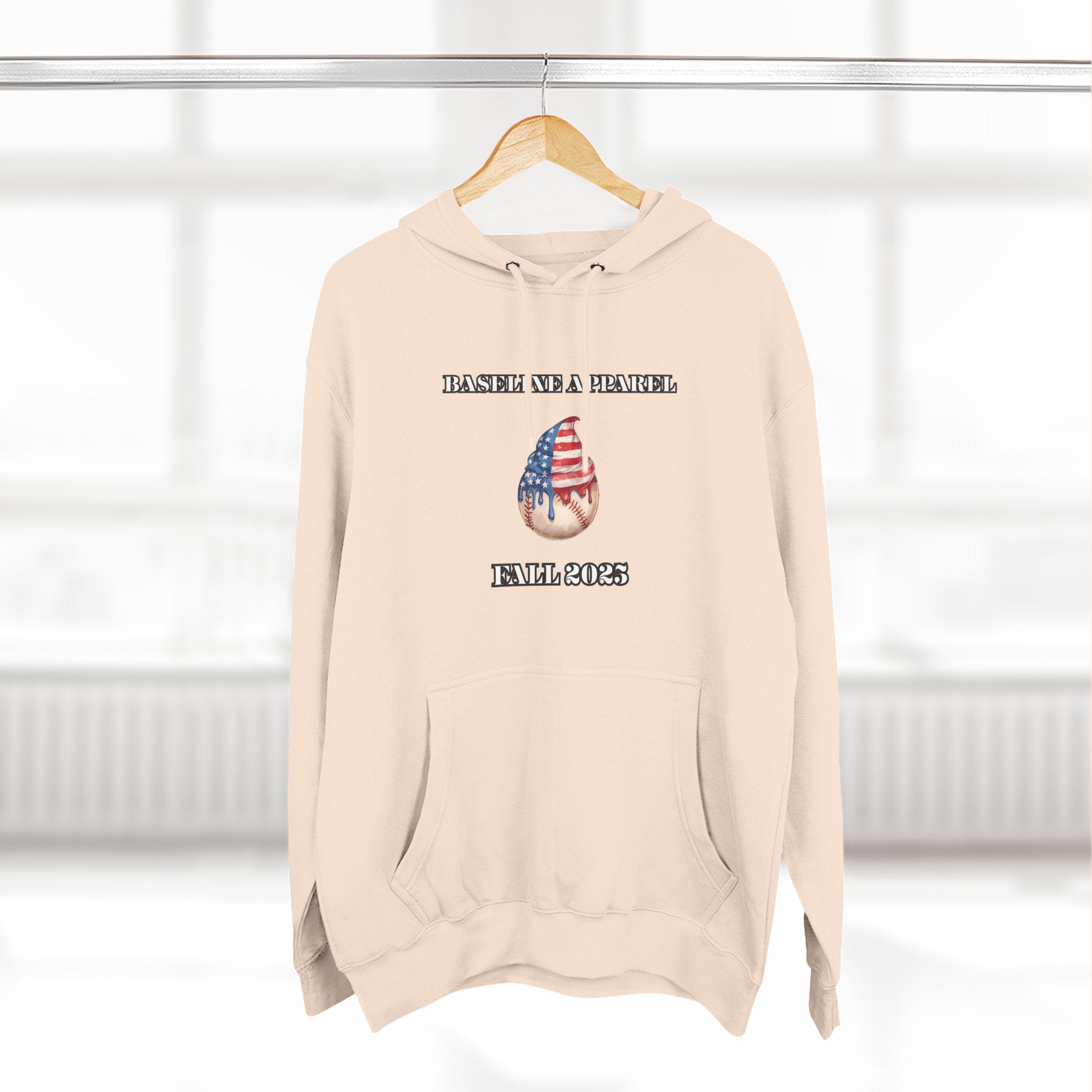 Ice Cream Baseball Adult Fleece Hoodie