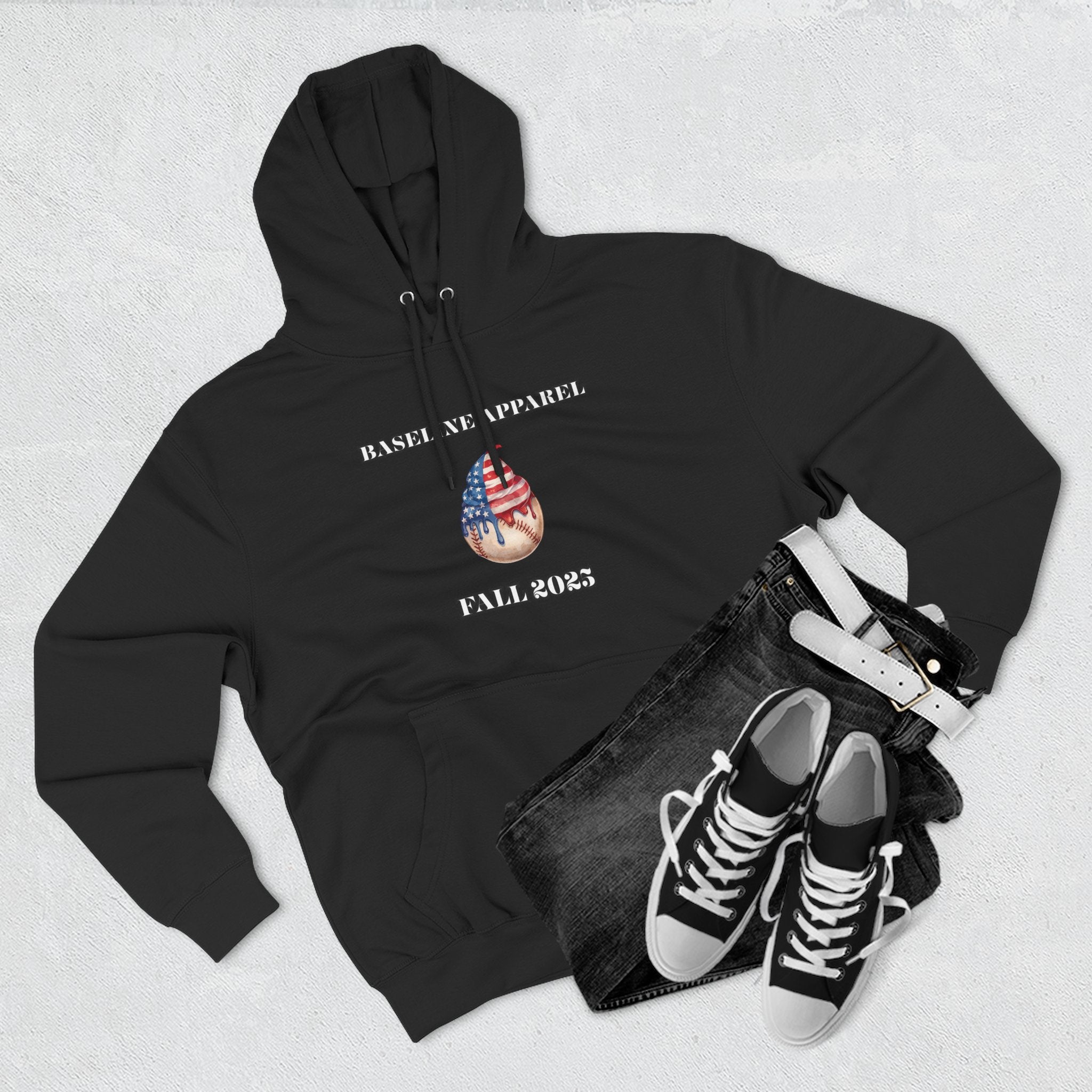 Ice Cream Baseball Adult Fleece Hoodie