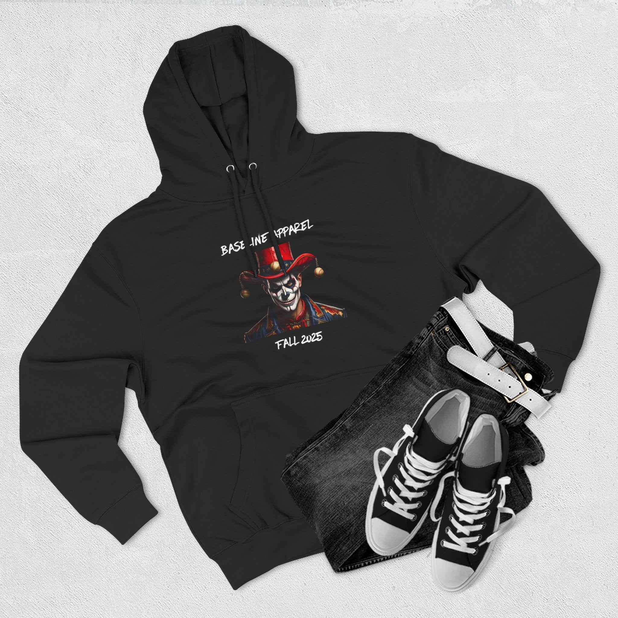 Joker Skull Adult Fleece Hoodie