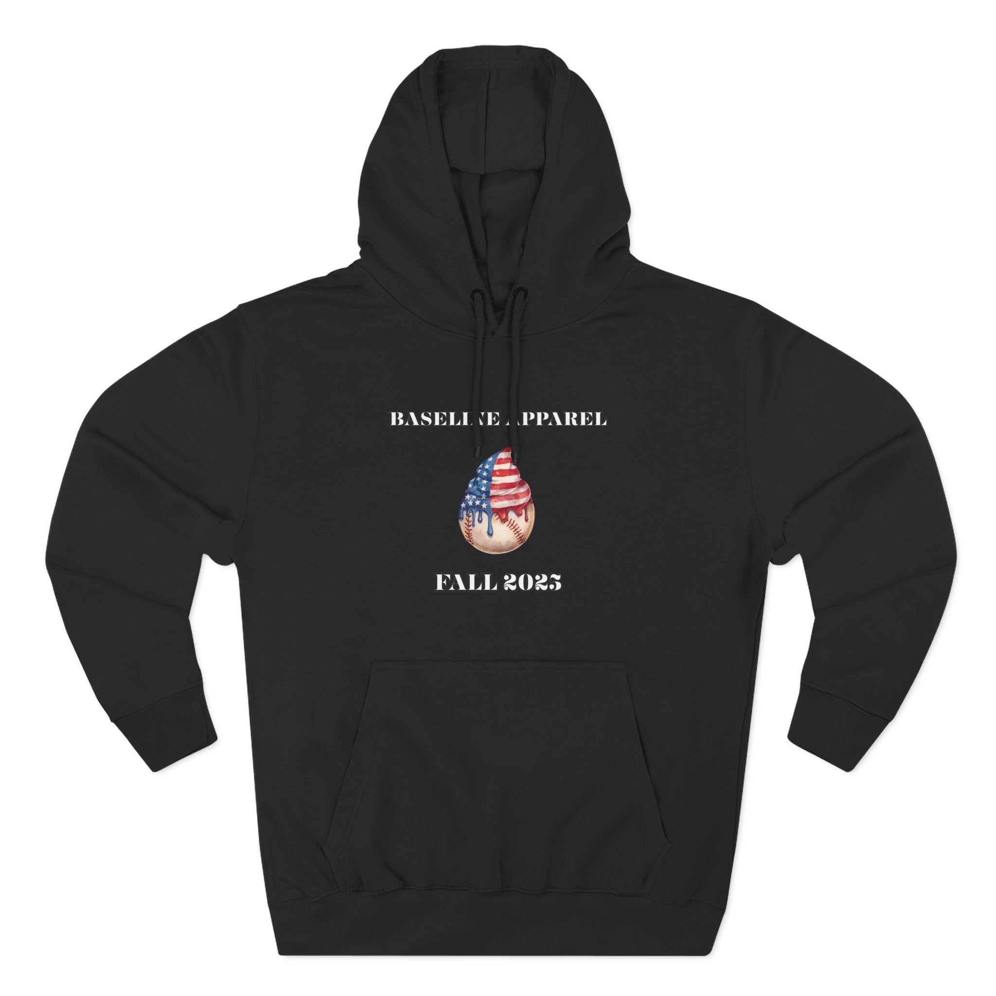Ice Cream Baseball Adult Fleece Hoodie