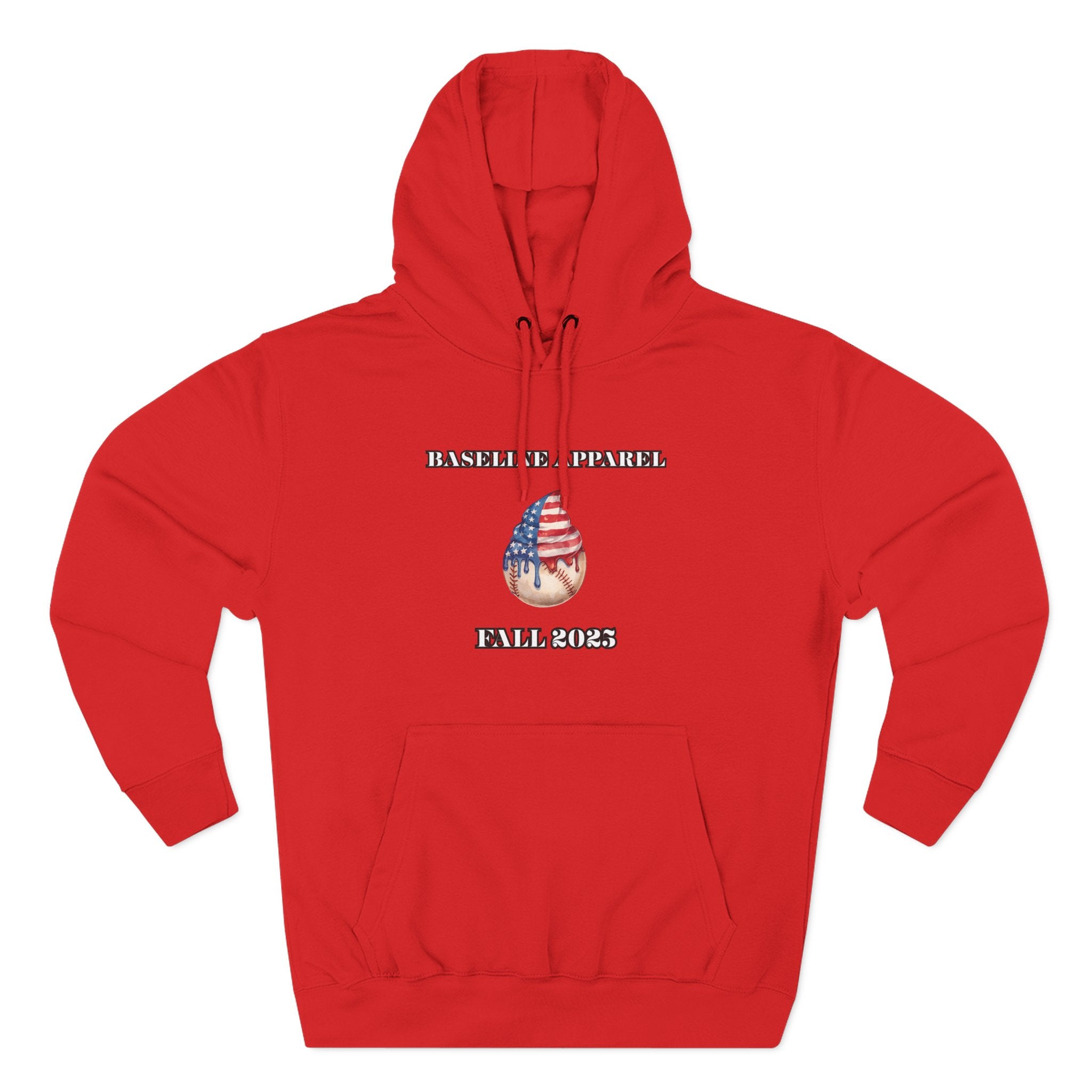 Ice Cream Baseball Adult Fleece Hoodie