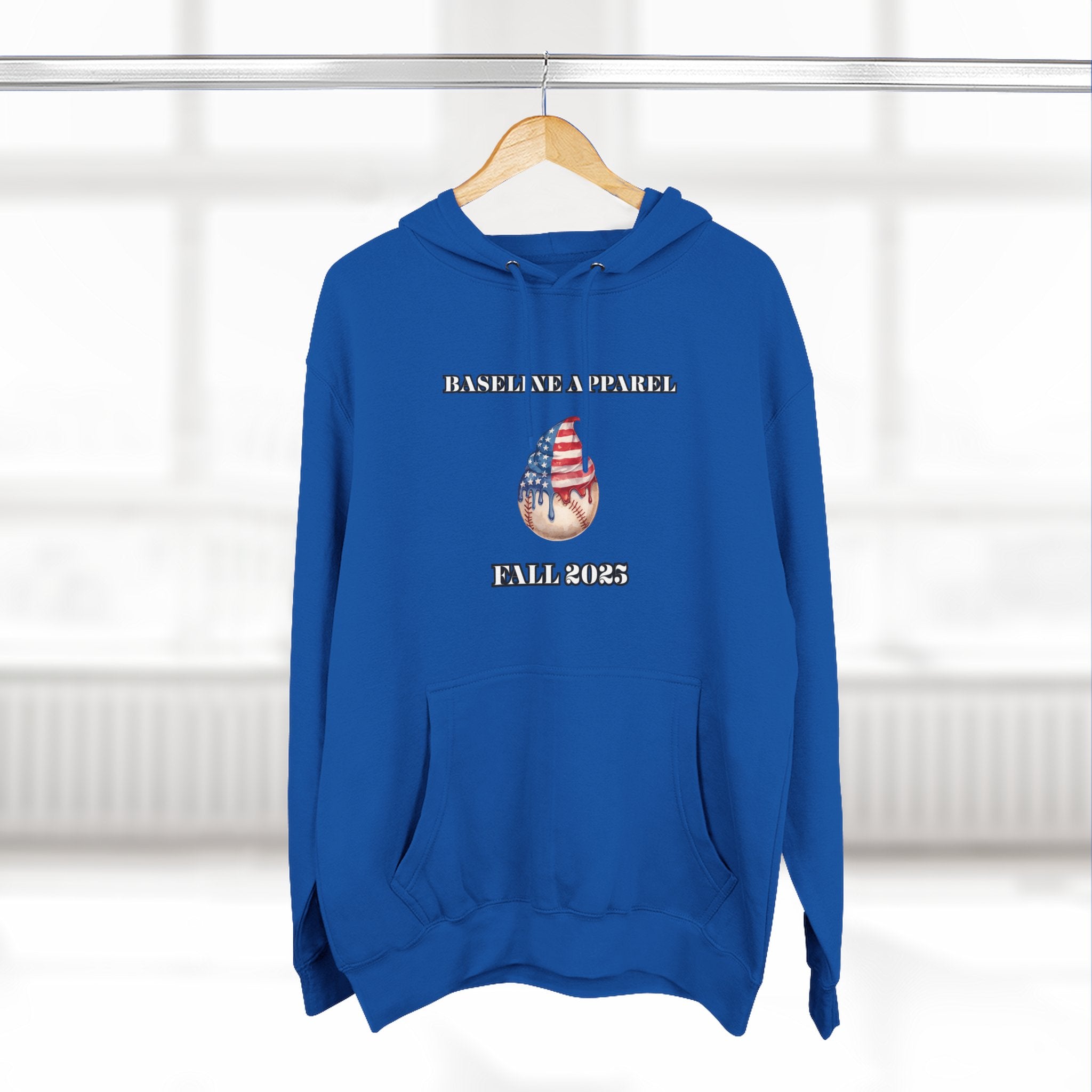 Ice Cream Baseball Adult Fleece Hoodie
