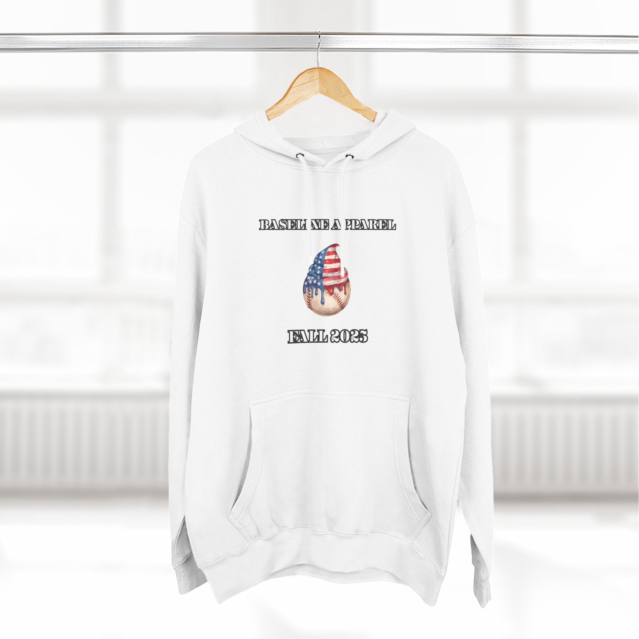 Ice Cream Baseball Adult Fleece Hoodie