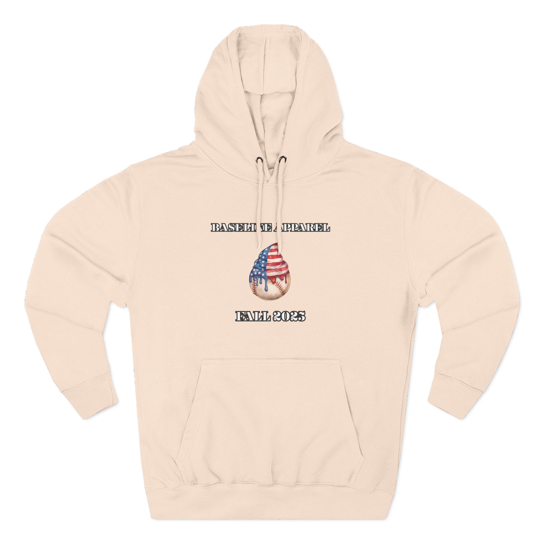 Ice Cream Baseball Adult Fleece Hoodie