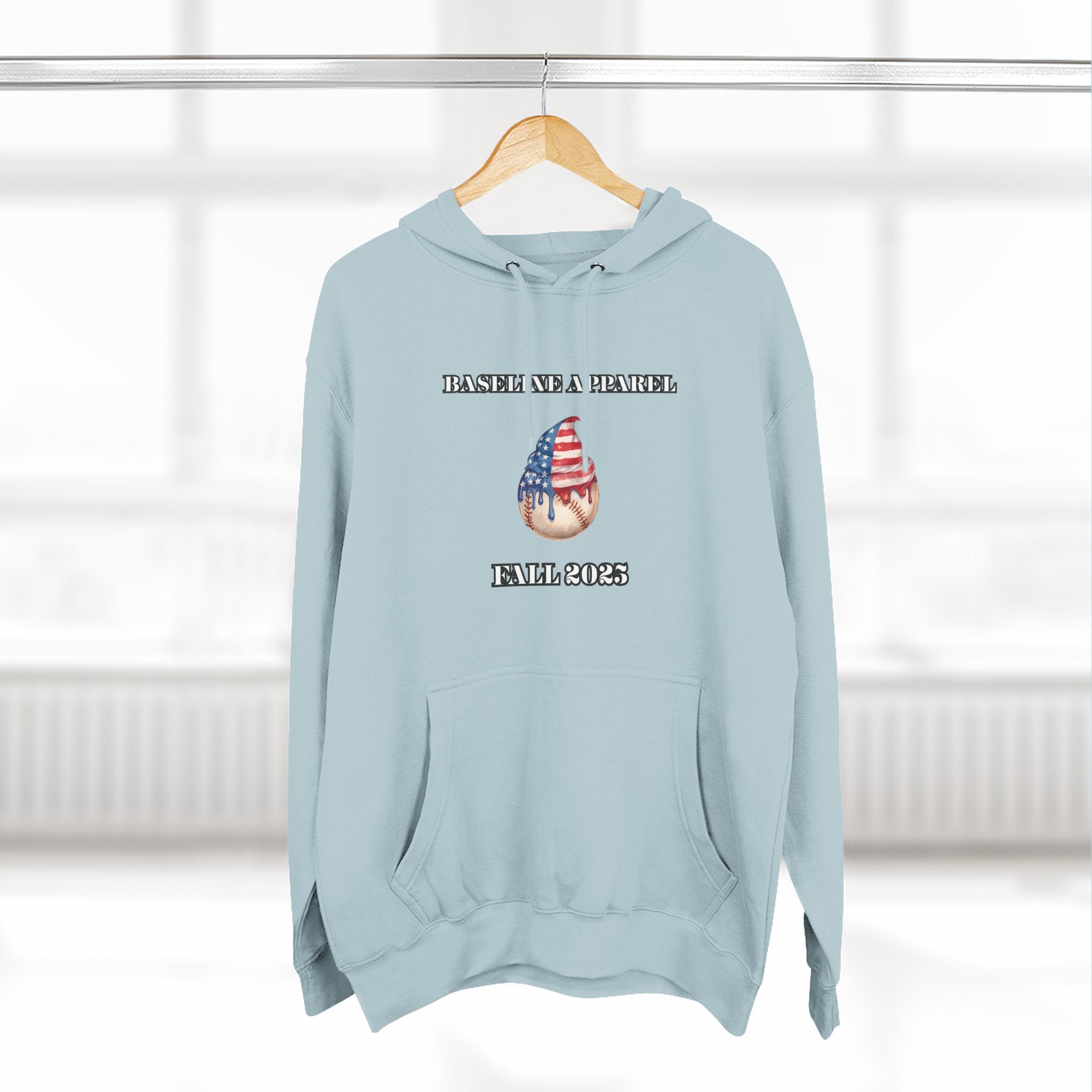 Ice Cream Baseball Adult Fleece Hoodie